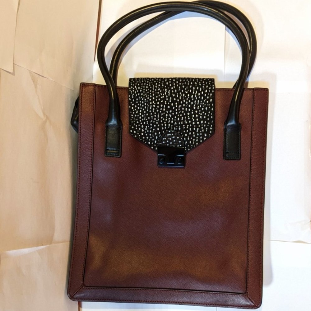 Loeffler Randall Stachel Top Handle Bag - Purple, Leather, Front Clasp